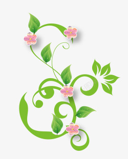 花藤植物矢量图素材