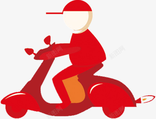 红色主题外卖骑手png免抠素材_88icon https://88icon.com 卡通绘画 外卖 外卖骑士 外卖骑手 摩托车 红色 送餐 送餐员 骑手