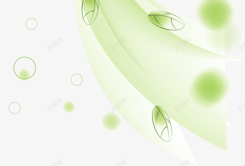 水墨绿色花藤图案矢量图ai免抠素材_88icon https://88icon.com 图案 水墨 绿色 花藤 矢量图