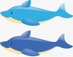 海洋生物卡通海豚矢量图素材
