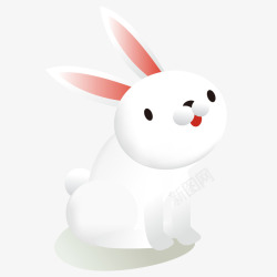 可爱的小白兔矢量图素材