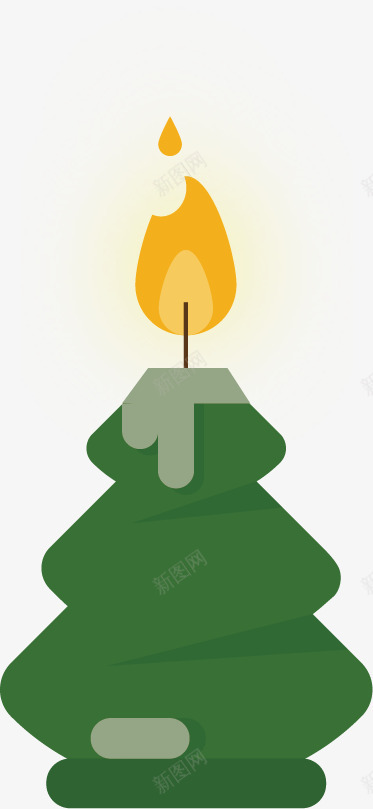 绿色蜡烛黄色烛光火焰png免抠素材_88icon https://88icon.com 火焰素材 烛光 矢量素材 绿色 蜡烛