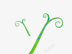 绿色藤蔓花纹素材