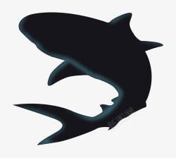 黑色立体游动鲨鱼素材