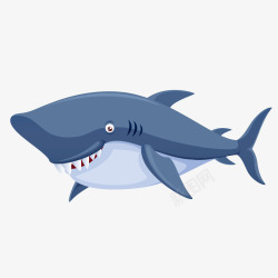 世界海洋日海洋邪恶鲨鱼矢量图素材