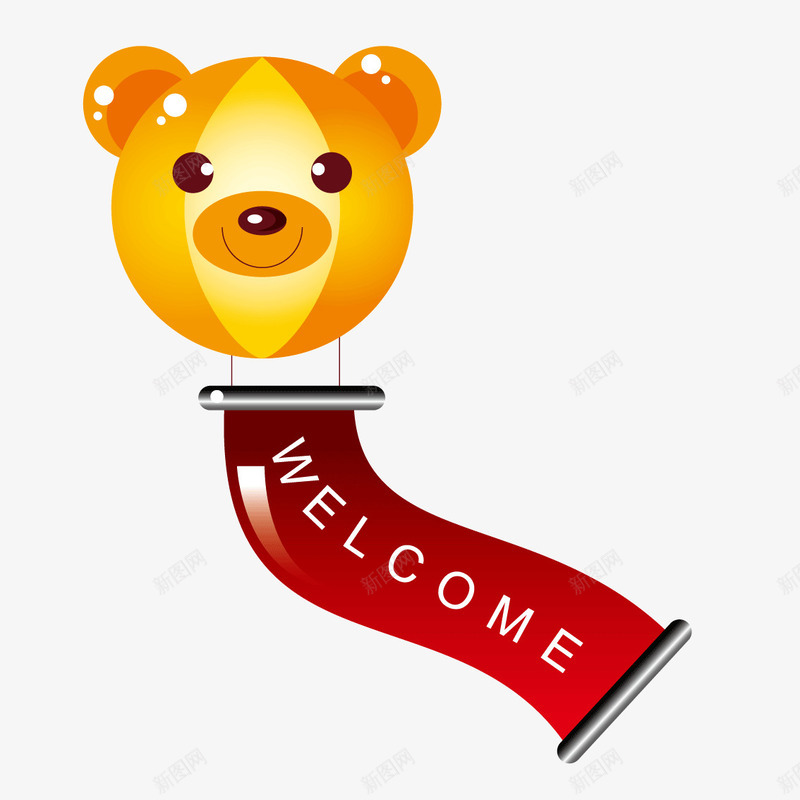 挂着横幅的猪头png免抠素材_88icon https://88icon.com welcome横幅 横幅 猪头
