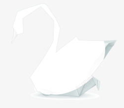 各种折纸动物大白鹅矢量图素材