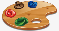 绘画橡皮颜料矢量图高清图片