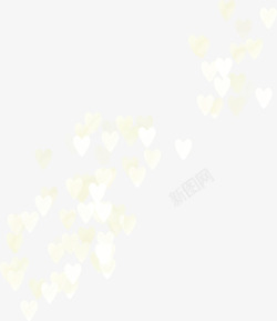 漂浮彩色桃心素材