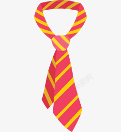 红黄相间条纹男士领带素材