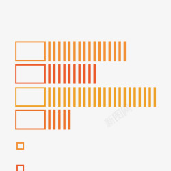 橙色刻度分析矢量图素材