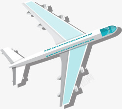 大气蓝色飞机素材