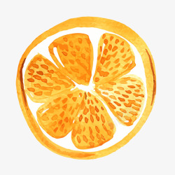 橙子水果手绘矢量图素材