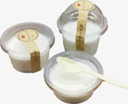 平款各种款式的酸奶盒矢量图高清图片