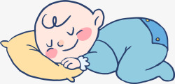可爱睡觉的婴儿矢量图素材