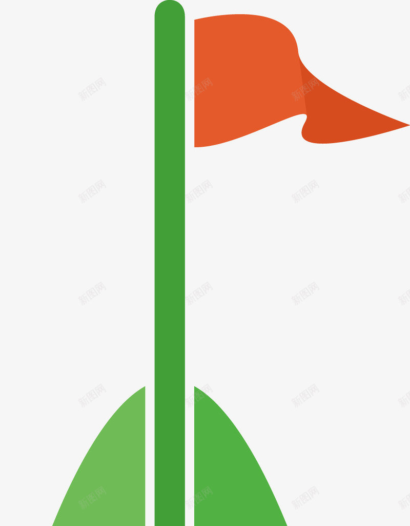 创意绿色旗杆标签图png免抠素材_88icon https://88icon.com 地盘 旗帜 旗杆 橙色 说明