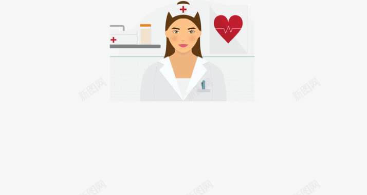助理护士保健护士急救标志矢量图图标图标