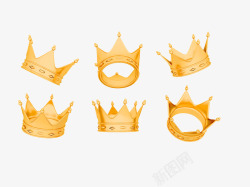金色大气皇冠装饰图案素材