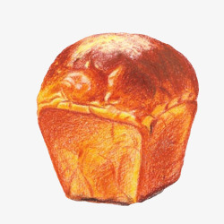 烘焙大面包手绘画片素材