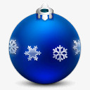 蓝色的圣诞球图标图标