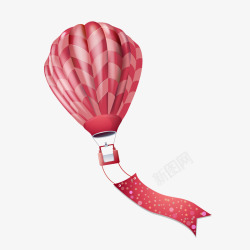 红色气球横幅素材