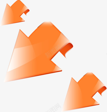 橙色PNG橙色箭头图标图标