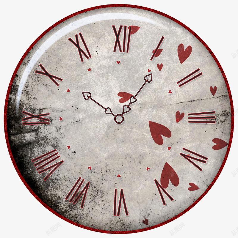 漂亮创意桃心时钟png免抠素材_88icon https://88icon.com 创意时钟 时钟 桃心时钟 漂亮时钟 钟表