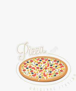 披萨标签美食图标标签矢量图高清图片