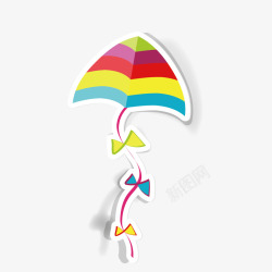 彩绘风筝创意装饰图标高清图片
