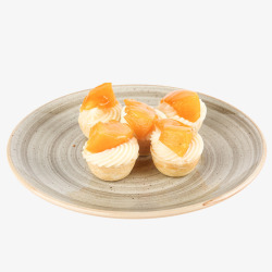 黄桃点心黄桃点心小蛋糕食物图高清图片