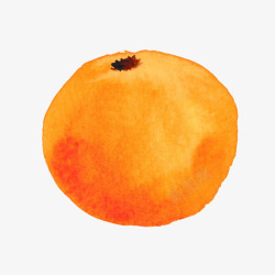 水彩画橘子素材
