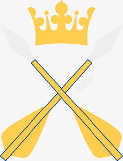 皇冠与矛和盾牌插图矢量图素材