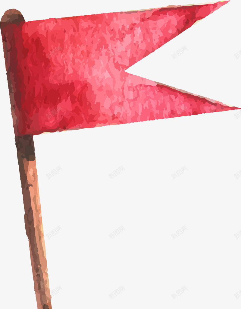 儿童手绘红色旗子png免抠素材_88icon https://88icon.com 一个旗子 儿童手绘 水彩 画画 红色旗子 绘画