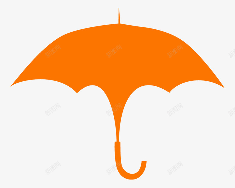 橙色雨伞png免抠素材_88icon https://88icon.com 免费png素材 手绘雨伞 矢量素材 遮挡物 雨伞