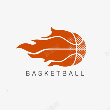 橙色创意篮球图标图标