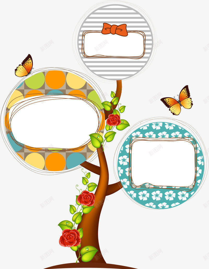 手绘标签树木png免抠素材_88icon https://88icon.com 卡通树木 手绘树木 手绘相框 树木 相框