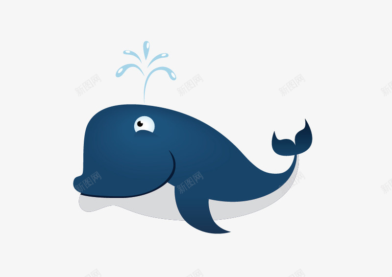 卡通海洋蓝鲸png免抠素材_88icon https://88icon.com 卡通 海洋 蓝鲸