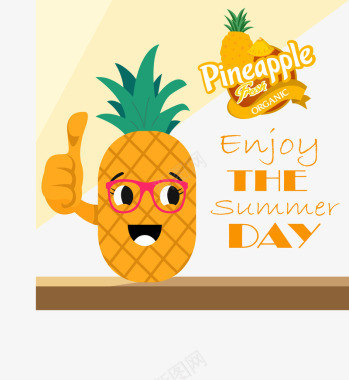 菠萝卡通菠萝图标图标