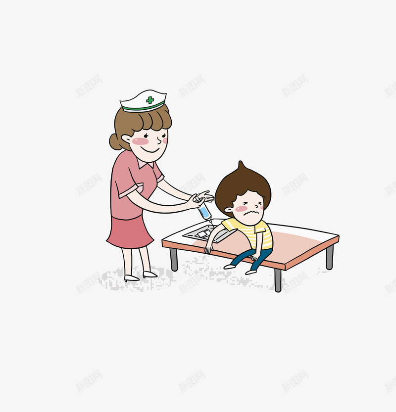护士和小男孩png免抠素材_88icon https://88icon.com 人物插画 医护人员 卡通人物 小男孩 彩绘水彩画 患者 患者病人 护士 生病病人