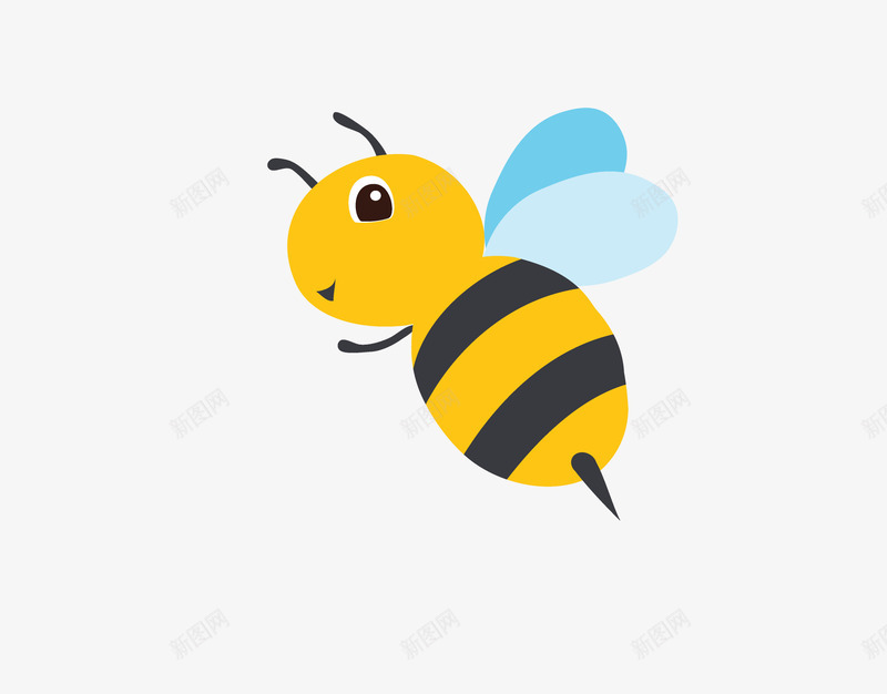 黄色飞翔的小蜜蜂png免抠素材_88icon https://88icon.com 卡通手绘 卡通蜜蜂 小蜜蜂 昆虫 虫子 装饰图 黄色蜜蜂