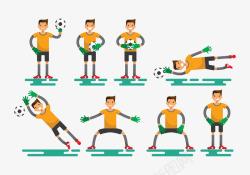 校运会足球比赛手绘足球动作高清图片