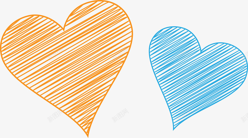 橙色简约线条爱心png免抠素材_88icon https://88icon.com 免抠PNG 婚庆 橙色 爱心 爱情 简约 线条 装饰图案