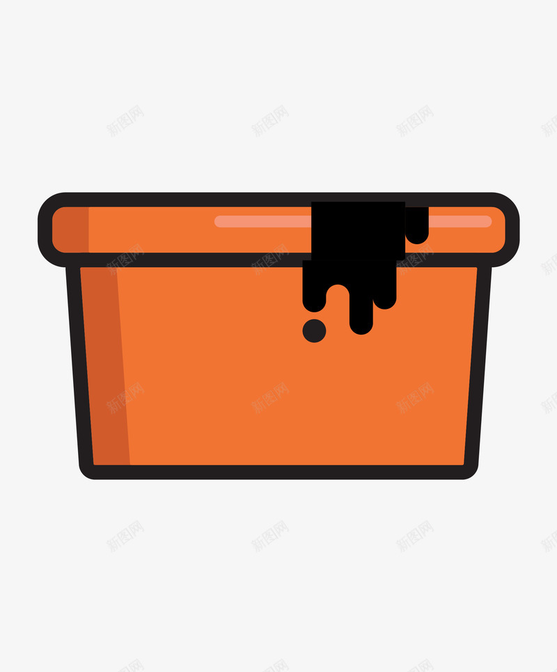 手绘卡通橙色收纳盒箱子png免抠素材_88icon https://88icon.com 塑料家具 大容量 居家必备 收纳箱 柜子 橙色