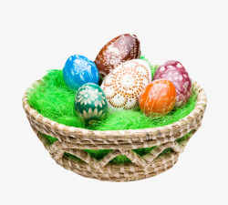 基督徒禽蛋花朵图案的食用彩蛋实物高清图片