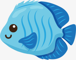 海洋生物蓝色条纹小鱼素材