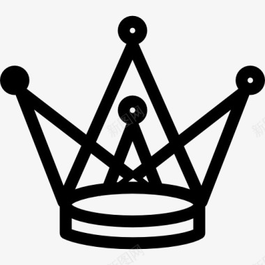 皇冠王冠的三角形和小球图标图标