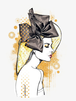 蝴蝶结帽子素材