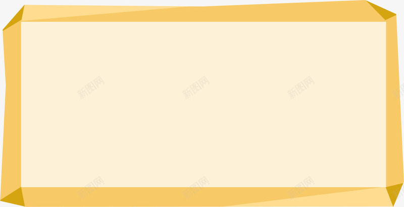 黄色空白纸张横幅装饰png免抠素材_88icon https://88icon.com 横幅 空白 纸张 装饰 黄色