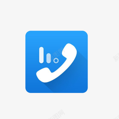 蓝色山背景蓝色电话图标图标