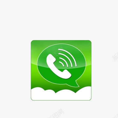 绿色信纸微信服务热线图标图标